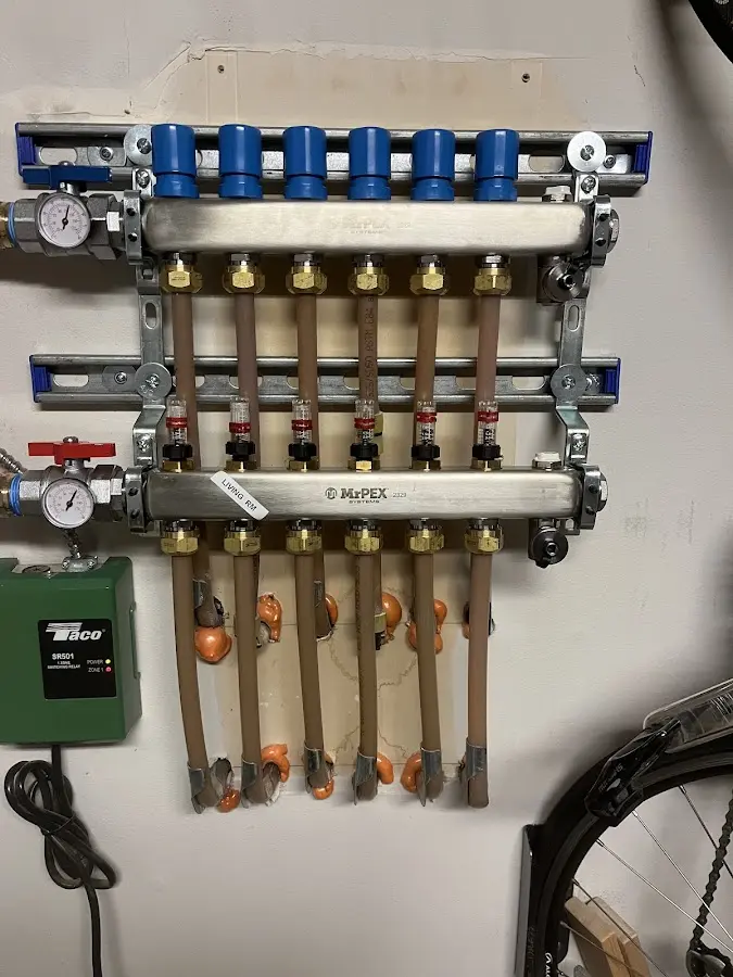 Plumber performing Gas Leak Detection at a residential property in Prairie Grove